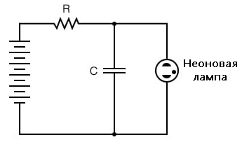 Рис. 1. Простой релаксационный осциллятор.
