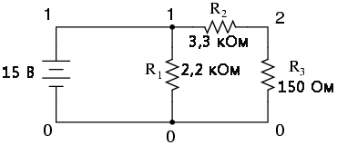 Рис. 4. Схема, для которой создадим список связей SPICE.